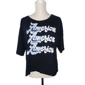 5/$15 America USA Star and Stripe Graphic Oversized Shirt